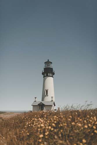architecture lighthouse under blue sky beacon