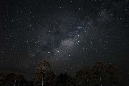 galaxy low angle photography of star at night time night