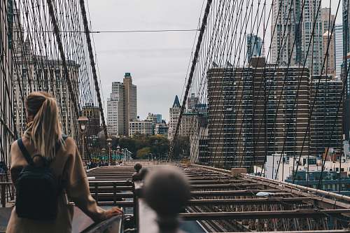 person Brooklyn Bridge, New York people