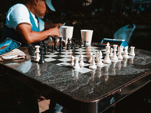 chess man playing chess game