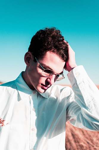 people man wearing white dress shirt person