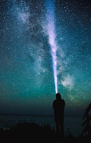 person silhouette of man nature