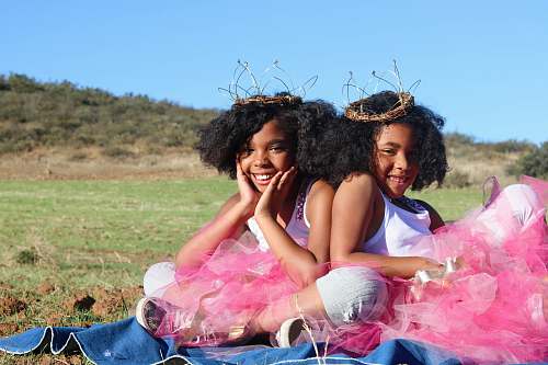 person two girls wearing ballerina dress people