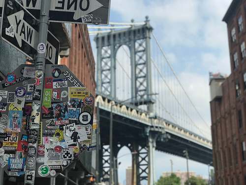 text Manhattan Bridge sticker
