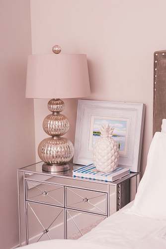 furniture white and silver-colored table lamp table lamp