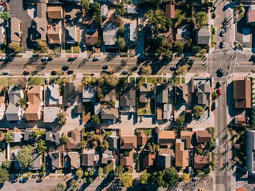 nature aerial photography of houses during daytime outdoors