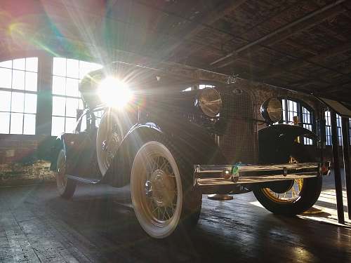 spoke classic vehicle inside building wheel