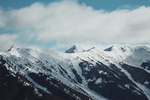 nature view of snowy mountain outdoors