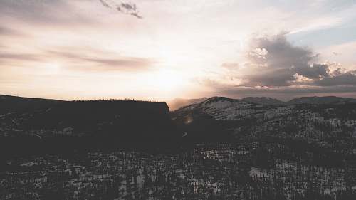 outdoors aerial photo of forest sky