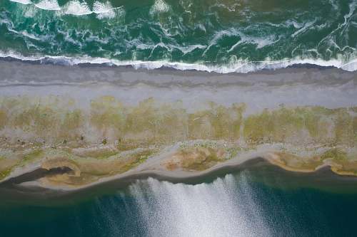 outdoors aerial photo of seashore scenery