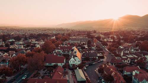 outdoors aerial photography of houses landscape