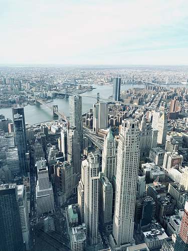 outdoors aerial view of city buildings during daytime landscape