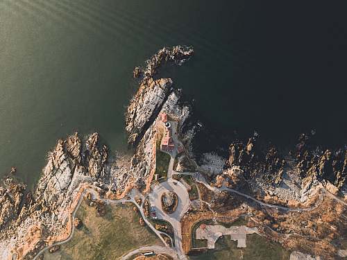 outdoors aerial view of ocean landscape
