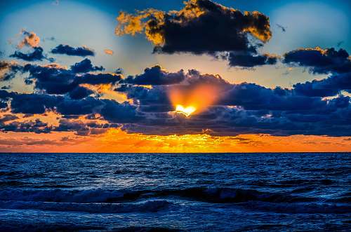 outdoors body of water during sunset cloud