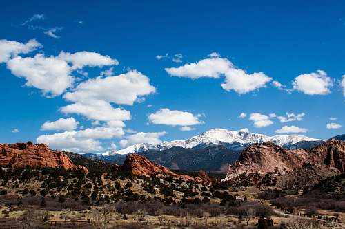 cloud brown mountains under cloudy sky at daytime desert