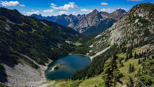 mountain gray and green mountain united states