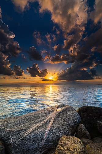 outdoors gray stone sunset
