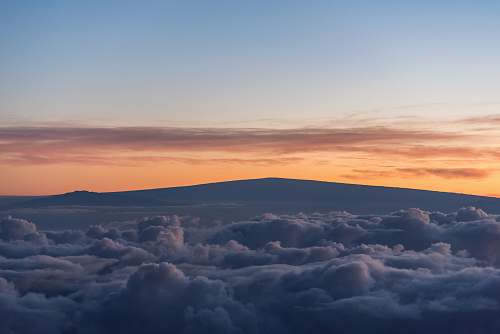 outdoors high-angle photography of clouds sky