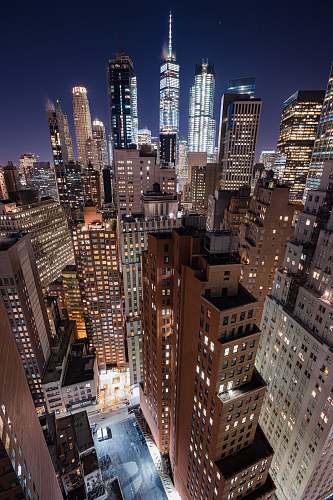 outdoors high rise buildings during night time landscape