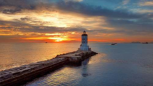 coast lighthouse during night water