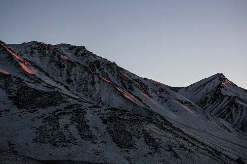 mountain mountain covered by snow mountain range