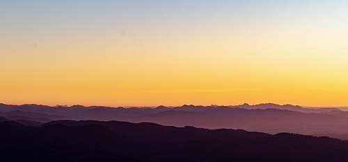 outdoors silhouette of mountain during golden hour sky