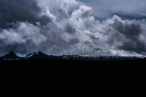 weather silhouette of mountain cloud
