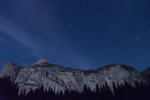 astronomy snow-capped mountain under sky outdoors