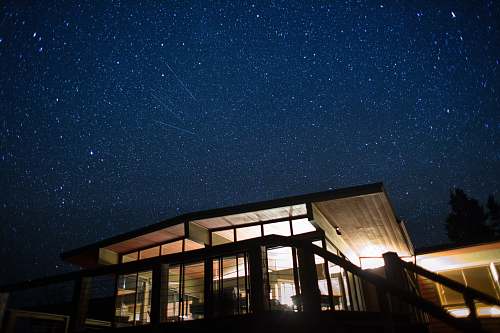 building time lapse photography of star light