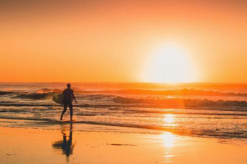 sea man beside body of water water