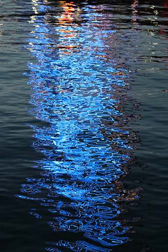 water blue and yellow light reflections ripple