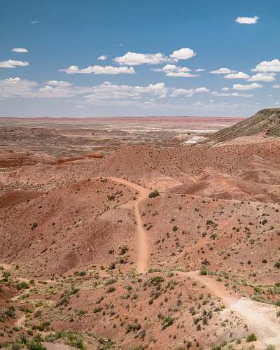 ground dirt and grass covered hills during day nature