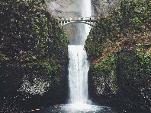 nature multnomah falls in Oregon during daytime water