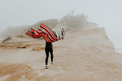 human person carrying shawl people
