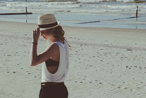 people woman standing on beach sand human