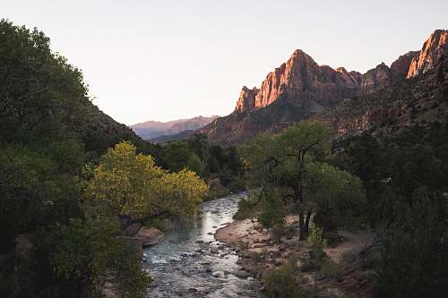 nature bird's eye view photography of mountain national park