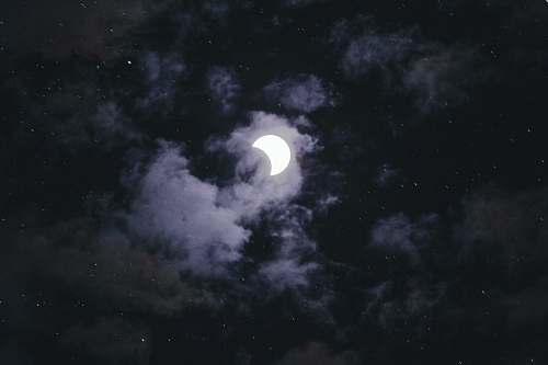 grey full moon hiding on a cloud united states