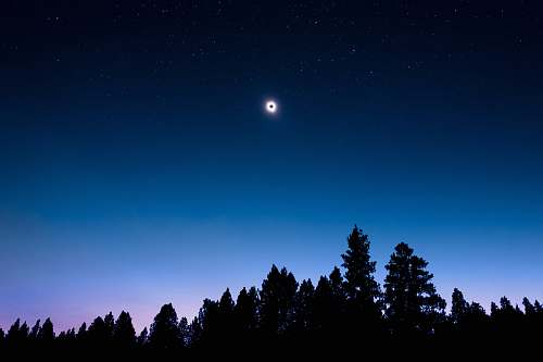 blue lunar eclipse view during night time ochoco national forest