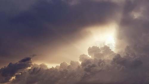 cloud scenery of white clouds sunlight