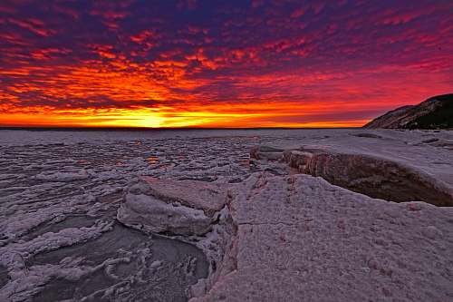 empire land with snow under golden hour united states
