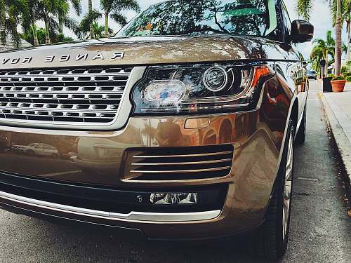 car beige Range Rover vehicle automobile