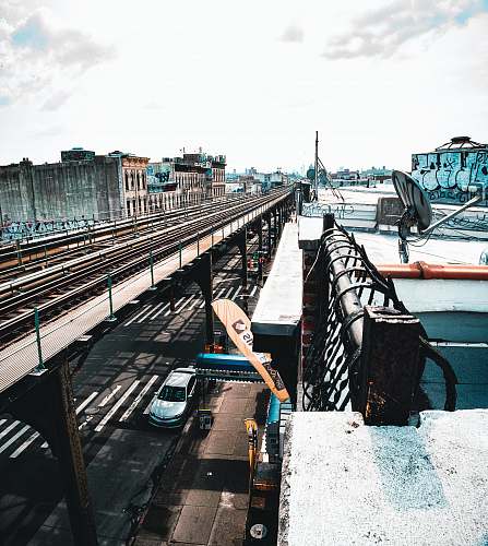 water train passing by a railway waterfront