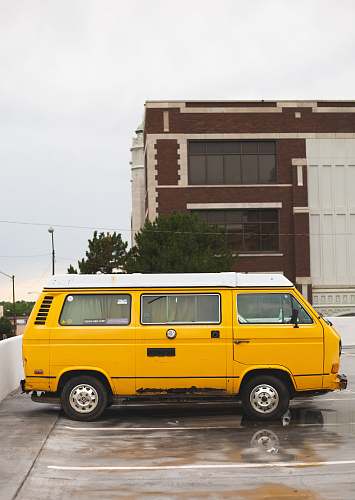 transportation yellow van van