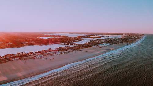 beach aerial photography of beach coast