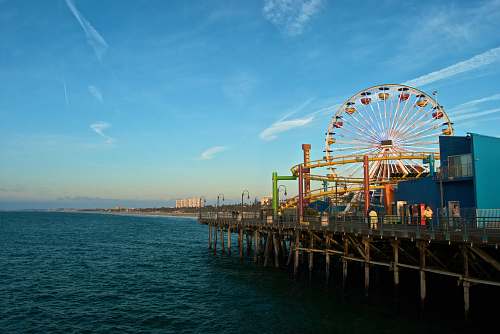 waterfront carnival ride wall decor dock