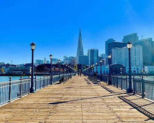pier grey concrete bridge waterfront
