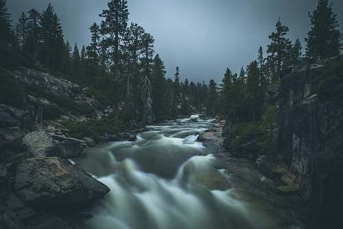 creek time lapse photography of lake stream