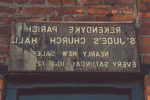  Rekendyke Parish signage mounted on wall 