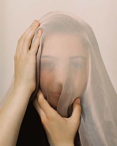 clothing woman wearing black top veil
