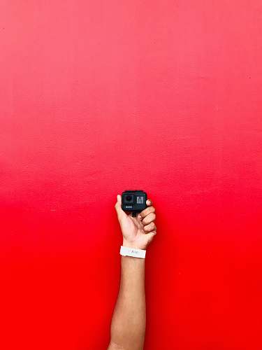 wrist black action camera camera